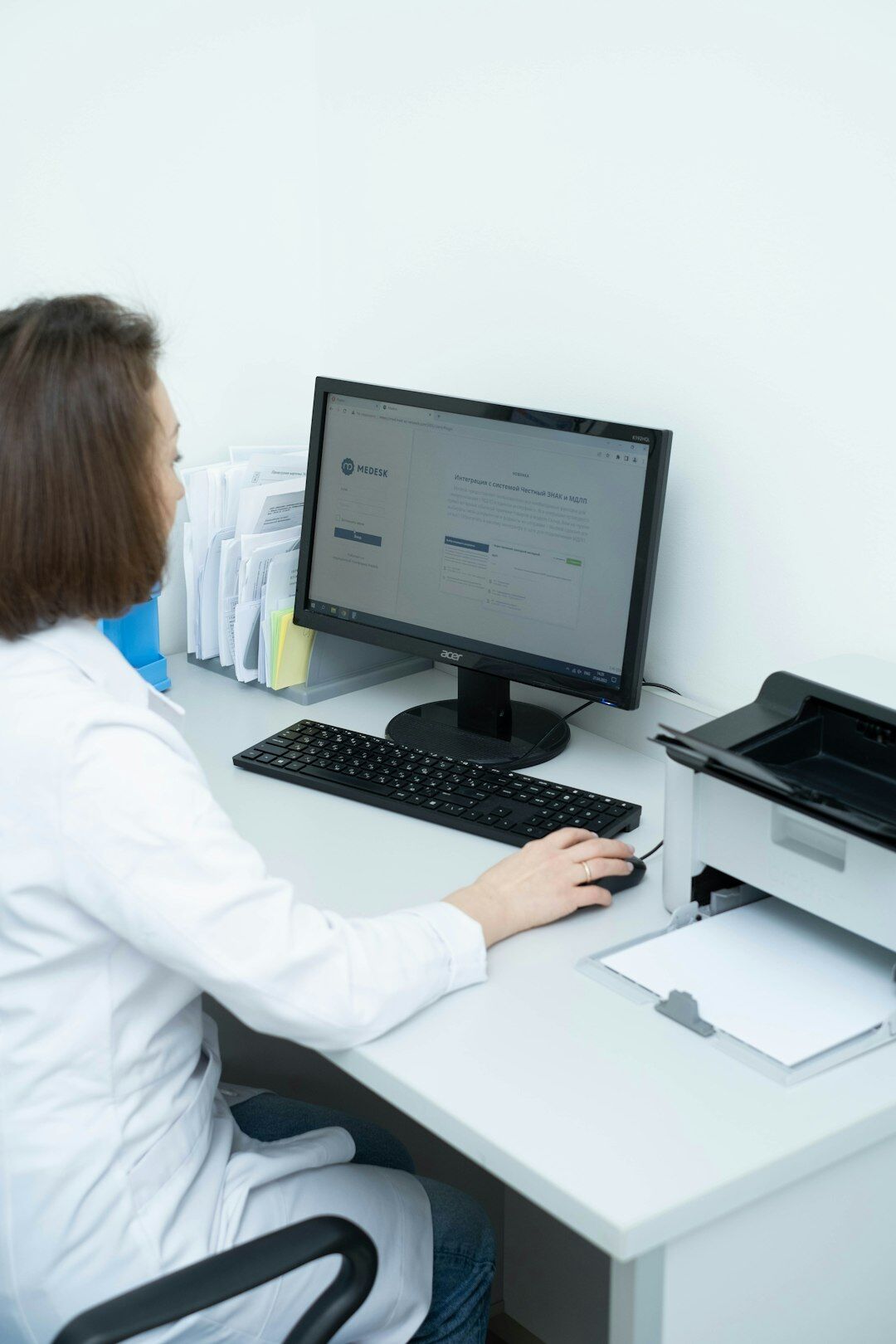 data scientist working on computer